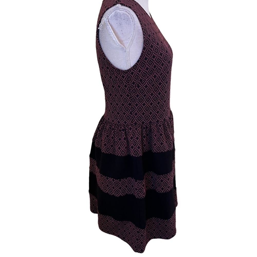 Bar III Black and Pink Knit Sleeveless "Nocturne" Skater Style Dress XL - Picture 7 of 9